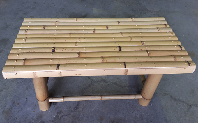 【竹工芸品】竹ベンチ 民芸品 インテリア  茶