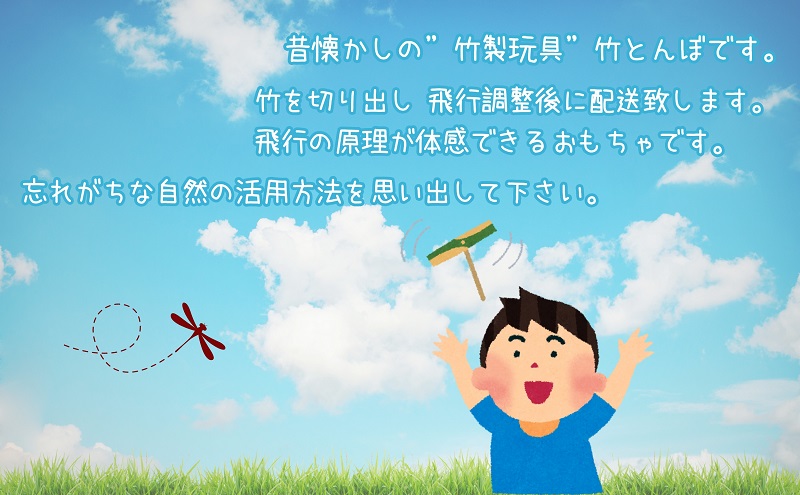 【竹細工職人が作る】昔懐かし 竹とんぼ10本セット 飛行調