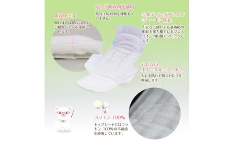ナチュラムーン生理用品　昼用羽付き16個入×6個
