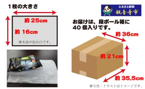 【９９％除菌・24時間抗菌・エンボスタイプ】流せるトイレクリーナー20枚　40個セット（便器・便座に/トイレの壁・床に/ミントの香り)
