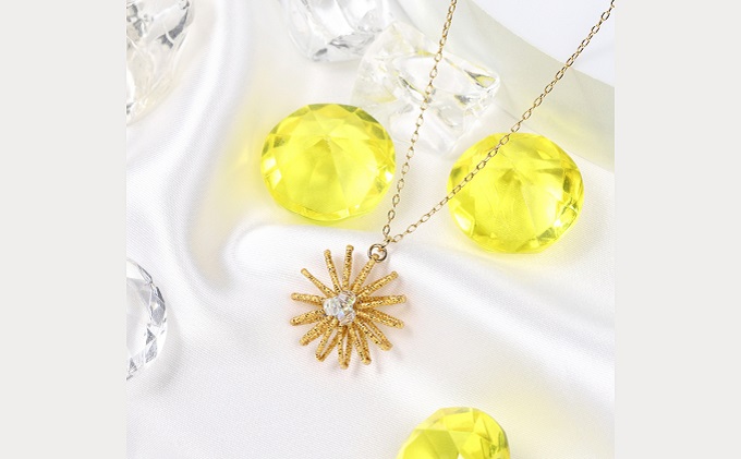 和の伝承 水引ネックレス・金（スワロフスキー付）お祝い 