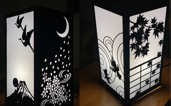 鉄製 行燈（あんどん）四季