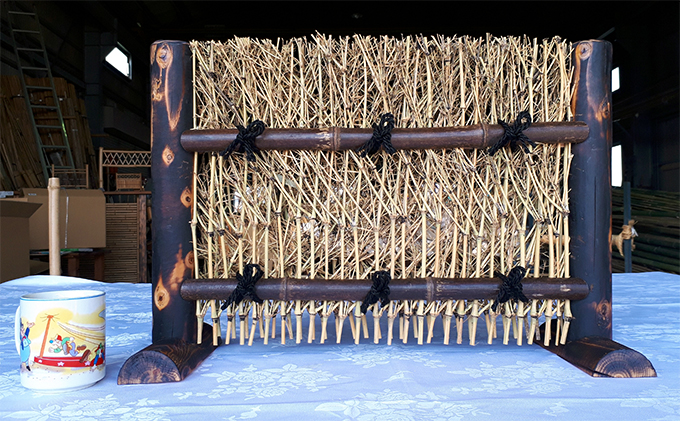 【竹工芸品】ミニ竹垣の置物 民芸品 インテリア  建仁寺垣