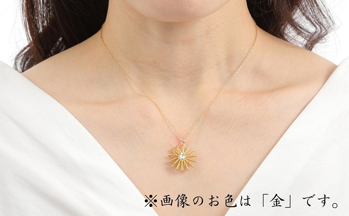 和の伝承 水引ネックレス・銀（スワロフスキー付）お祝い 