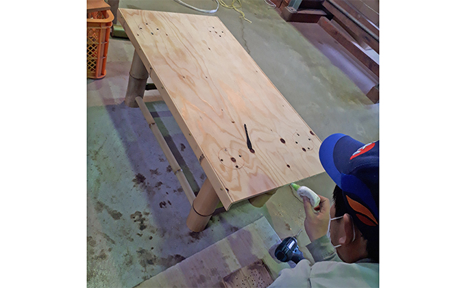 【竹工芸品】竹ベンチ 民芸品 インテリア  茶