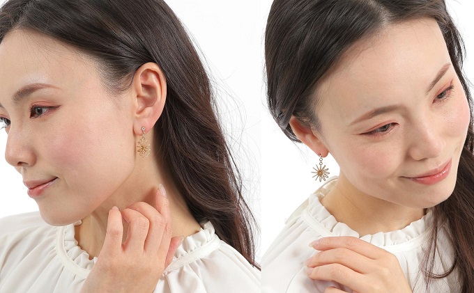 水引ピアス・金