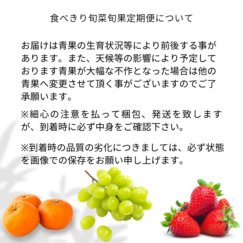【2026年受付】ご家庭用 食べきり 旬菜旬果フルーツ定期便 