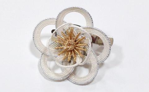 水引髪飾り・シルバー