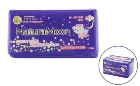 ナチュラムーン生理用品　夜用羽付き10個入×24個（1ケース）
