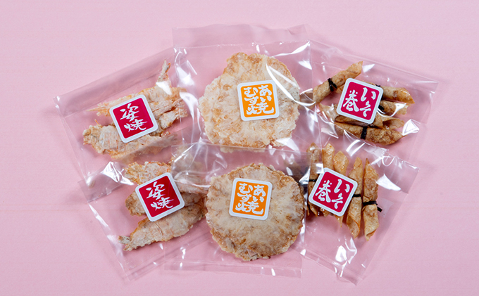あいむす焼 えびせん いろいろ 3種詰合わせ（せんべい・お