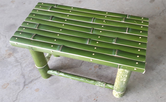 【竹工芸品】竹ベンチ 民芸品 インテリア  茶