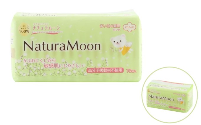 ナチュラムーン生理用品　昼用羽付き16個入×6個 ファッシ
