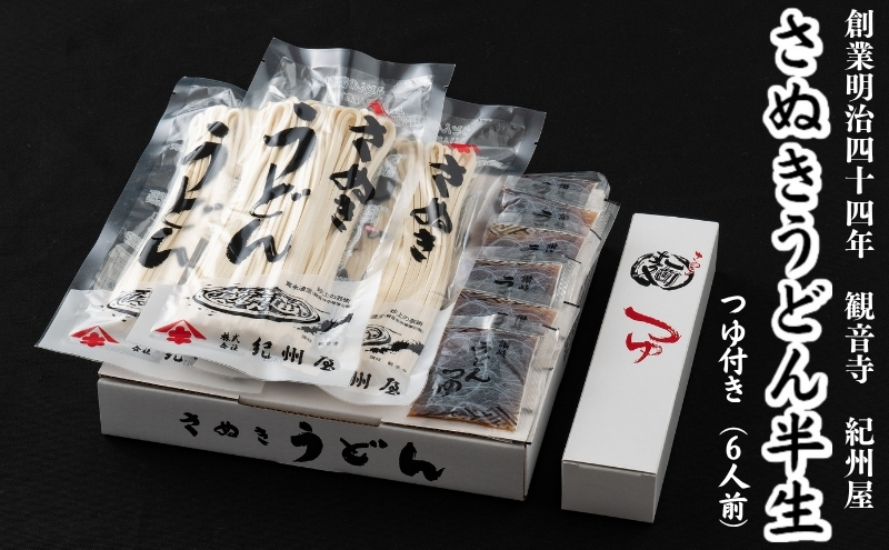 さぬきうどん半生（つゆ付）（6人前）2人前×3袋 麺類 讃岐