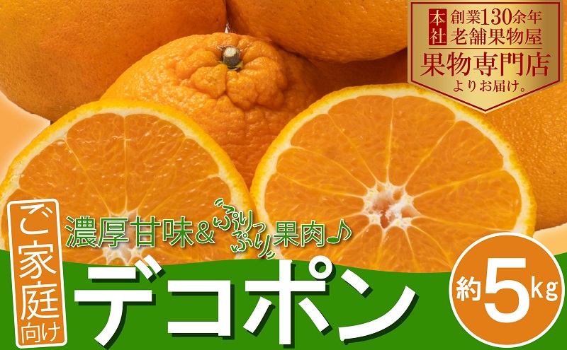 ご家庭用！「デコポン」約5kg フルーツ デザート 甘い 果物