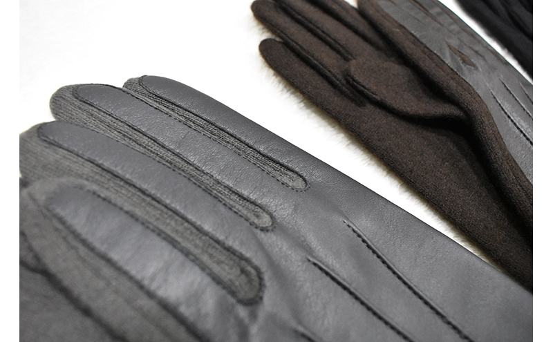 カシミヤ100％　メンズグローブ　ブラウン