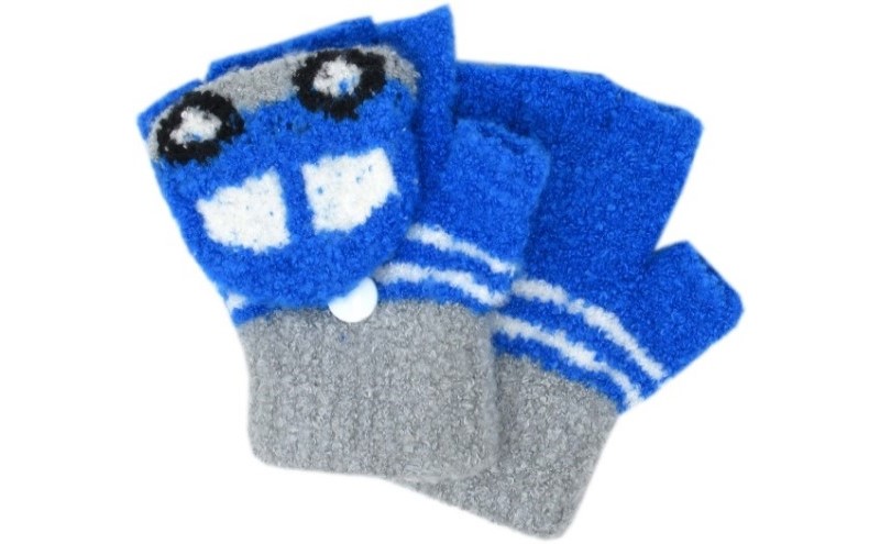 くるま指切りフード手袋 子供用　3双セット