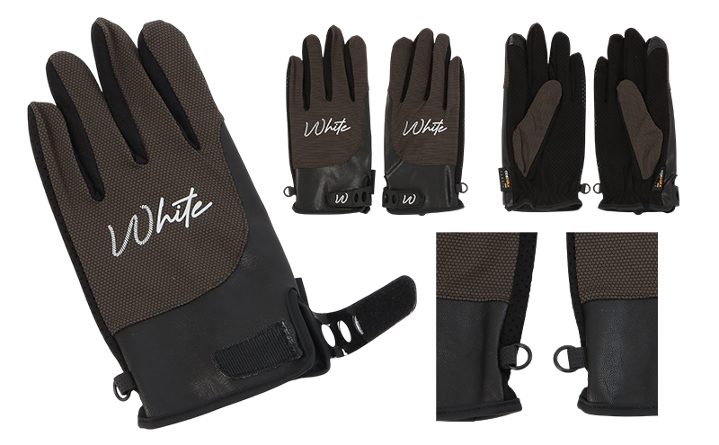 東かがわ市からお届けする【アウトドア・メンズ手袋】White-SS05ブラック