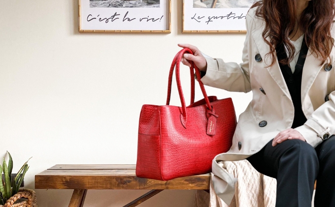 大人気 A4マザーズバッグ【改】イタリアンクロコ 日本製　ブラック