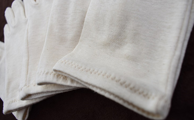 自然の肌触りオーガニックコットン手袋（3双）サイズ L