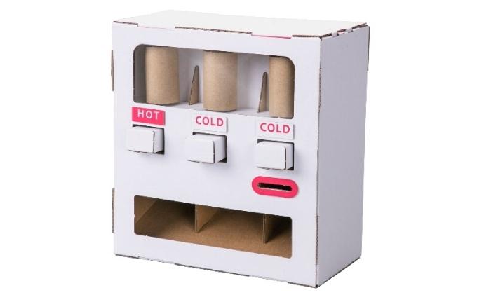 ダンボール工作　自販機　ガチャ　シューティング