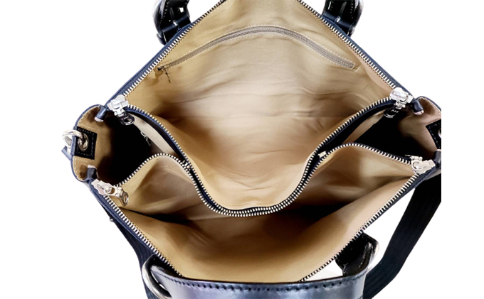 タンニンスムース A4-2WAYビジネスバッグ 日本製　ブルー