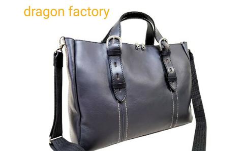 タンニンスムース A4-2WAYビジネスバッグ 日本製　ブラック