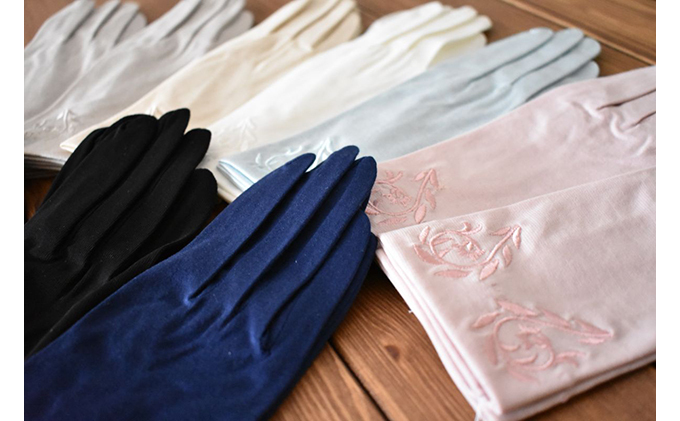 【SDGs企画】東かがわ市のUV手袋 5双　刺繍Ａ