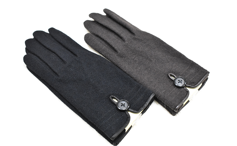 NEWメンズ手袋（ボタンデザイン）ブラック