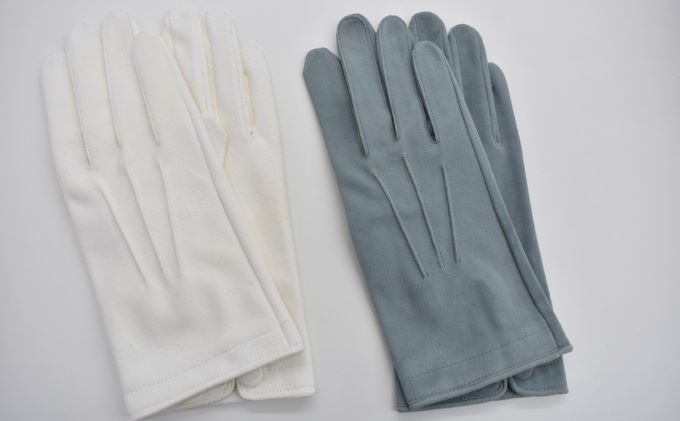 礼装用鹿セーム革手袋（ドレスグローブ）M-13　白 26cm