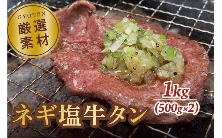 毎月お届け3回 葱塩牛タンスライス500g×2