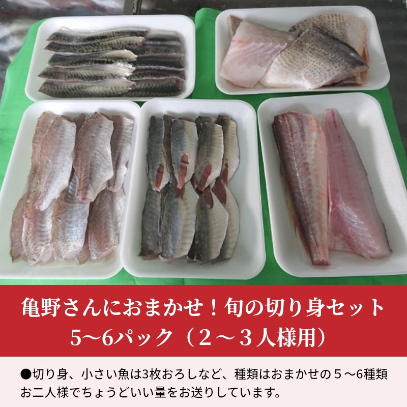 【ヤマト】亀野さんにおまかせ!旬の切り身セット5～6パック(2～3人様用)