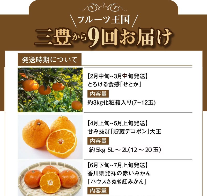フルーツ王国みとよの特選こだわり9品定期便