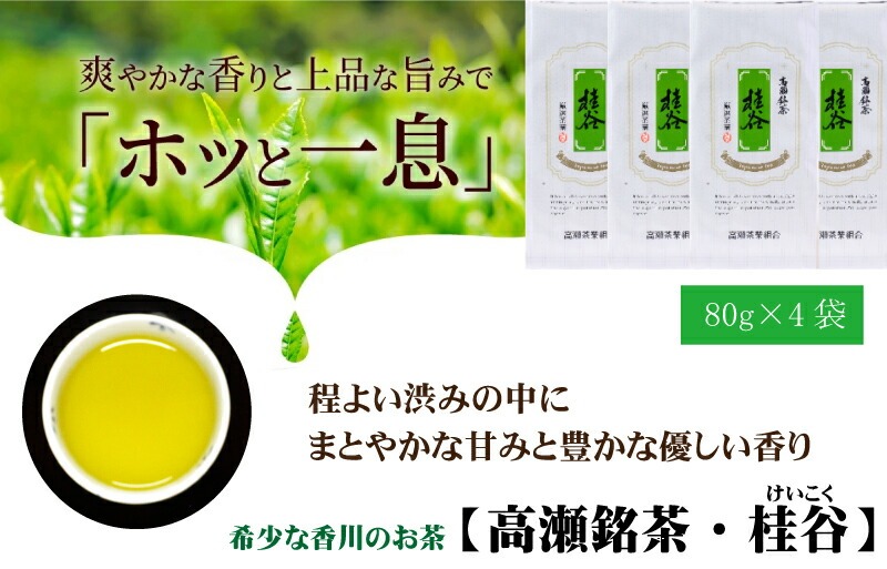 希少な香川のお茶【高瀬銘茶】桂谷（けいこく）煎茶80g　（三-66）