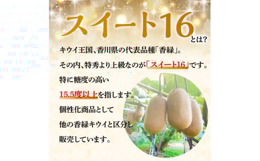 【ふるさと納税】【さぬき讃フルーツ】香緑キウイ(スイート16)約1.3kg化粧箱入り