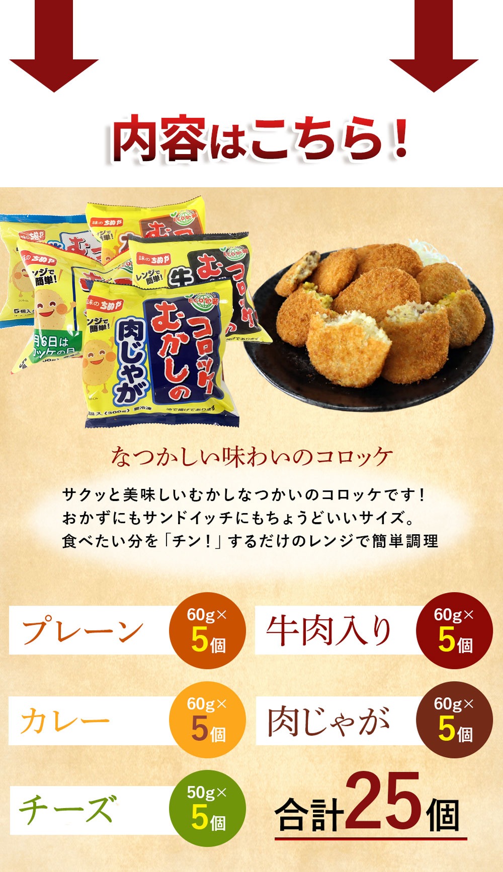 昔のコロッケレンジアップシリーズ【定期便12回】