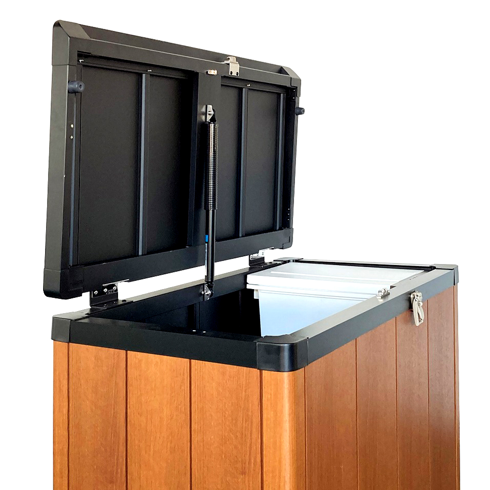 四国化成　ゴミストッカー250L　木調　SC+ライトブラウン