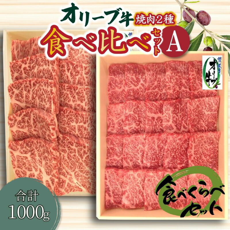 【ふるさと納税】オリーブ牛 焼肉二種食べ比べセットA