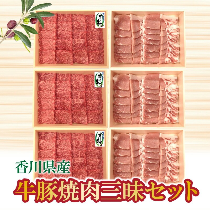 【ふるさと納税】香川県産 牛豚焼肉三昧セット(各600g×3)