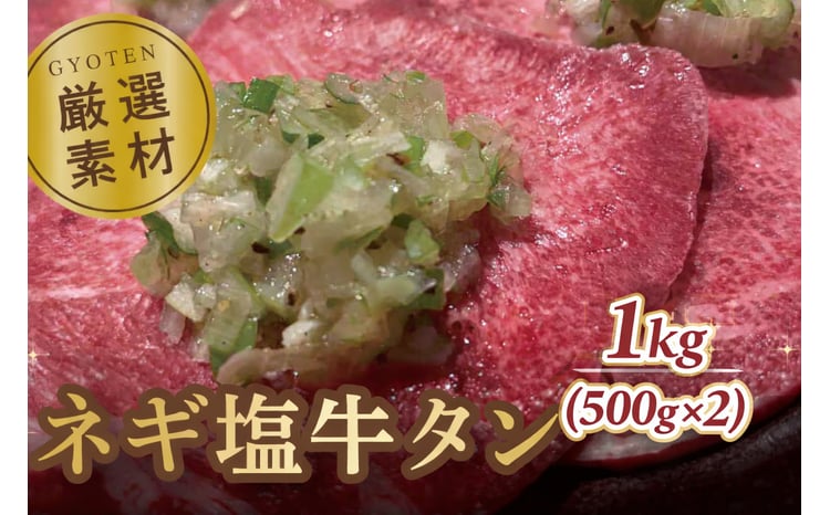 葱塩牛タンスライス500g×2