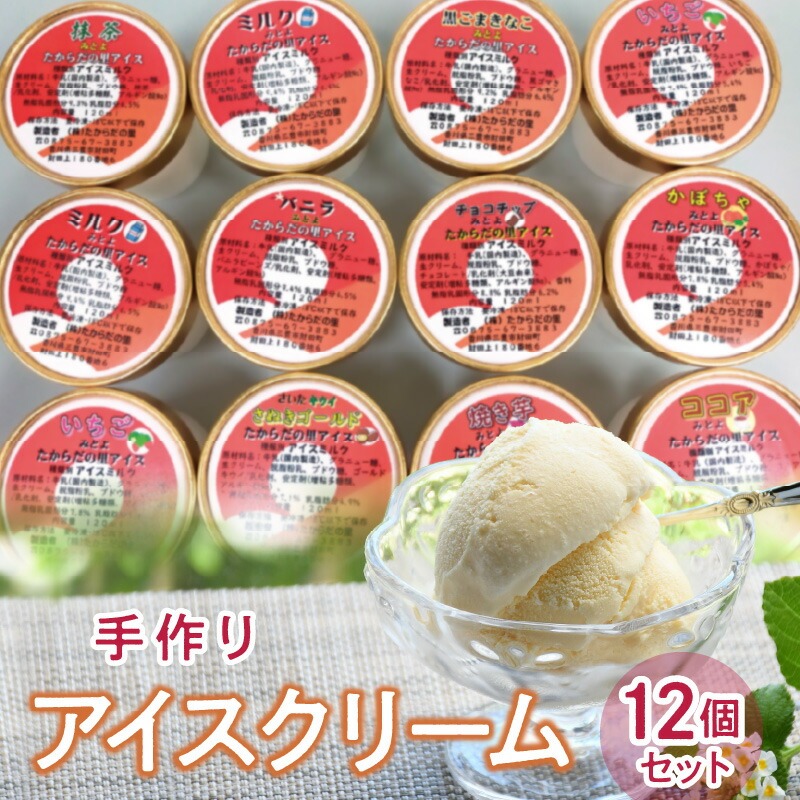 製造直売で人気の手作りアイスクリーム12個セット