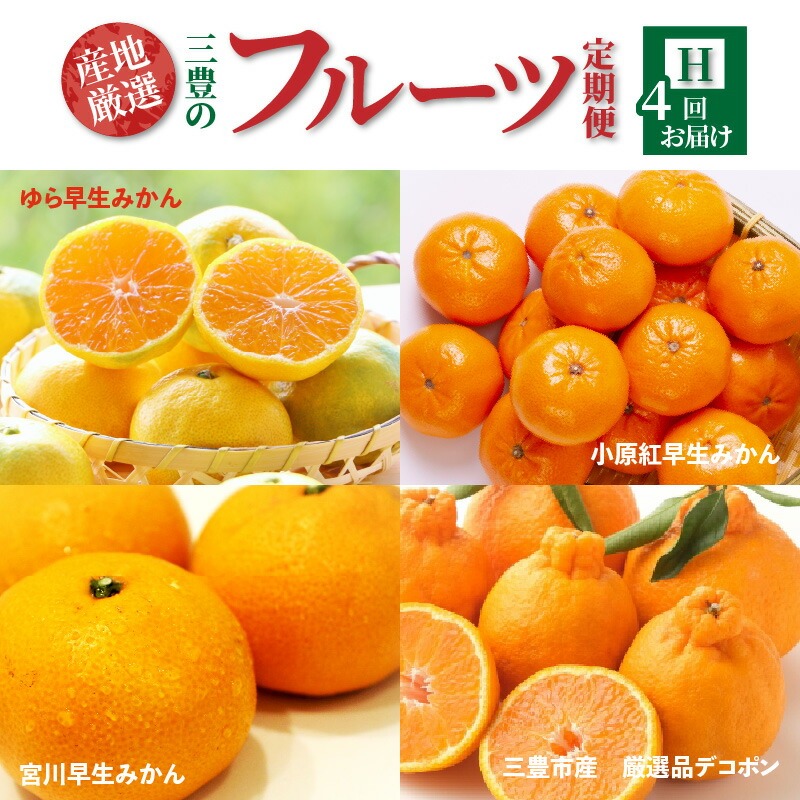 産地厳選三豊のフルーツ4回定期便 H