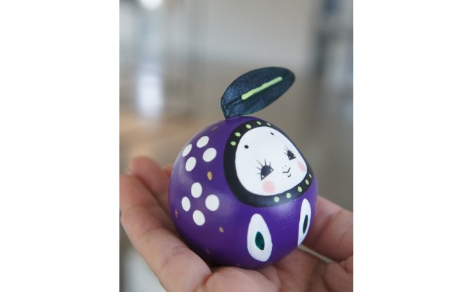 【 小豆島 】小豆島オリーブ姫だるま（紫）