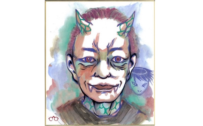 【 小豆島 】妖怪画家による妖怪風似顔絵（1人） チケット イラスト オリジナル 絵 似顔絵 妖怪 香川 香川県 土庄 土庄町