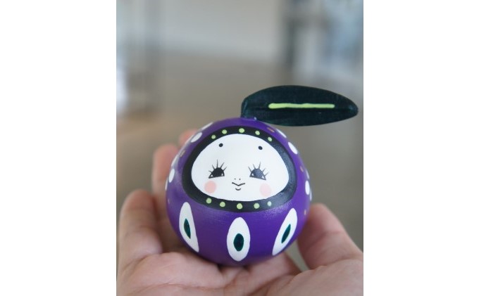 【 小豆島 】小豆島オリーブ姫だるま（紫）