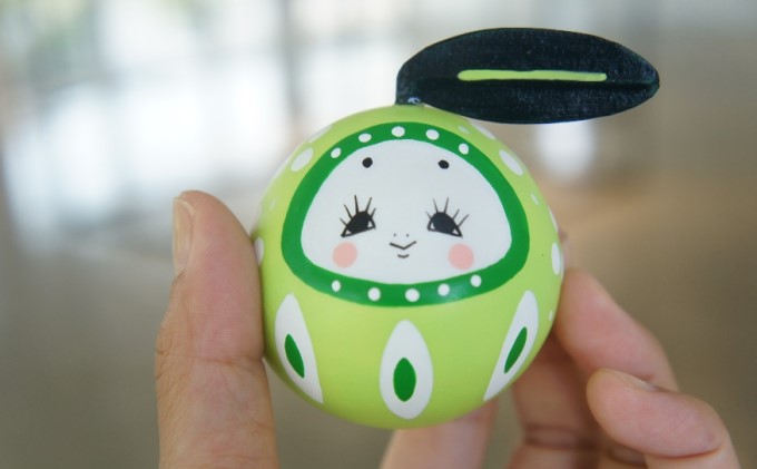 【 小豆島 】小豆島オリーブ姫だるま（緑）