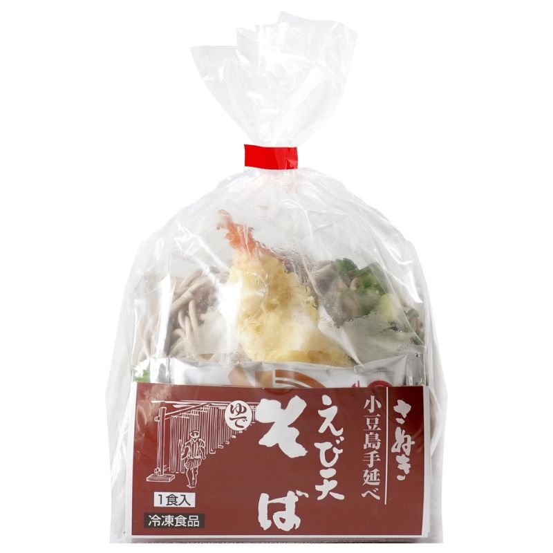 さぬき小豆島　手延冷凍調理そば6食セット（えび天２/牛肉２/かきあげ２）