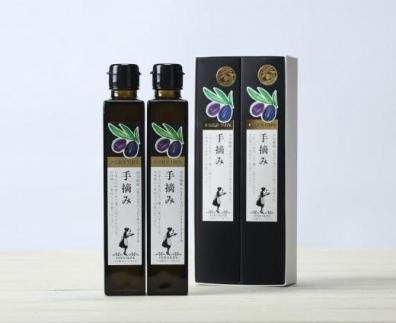 【ギフト用】FG-103 小豆島産 エキストラバージンオリーブオイル〔手摘み〕182g×2本セット（贈答用・熨斗つき）