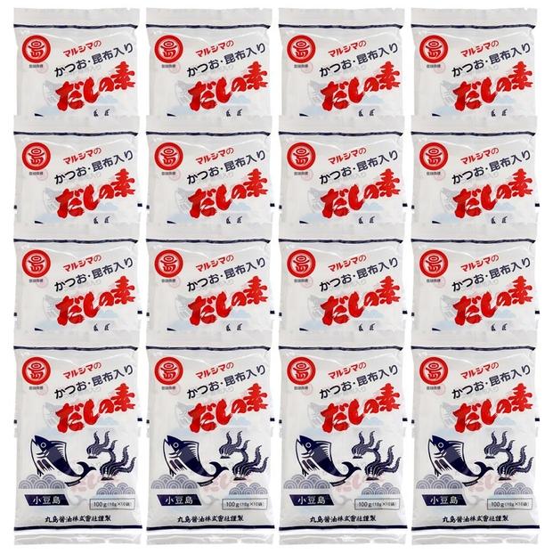 小豆島 丸島醤油 マルシマだしの素 100g（10g×10包）袋入 16袋