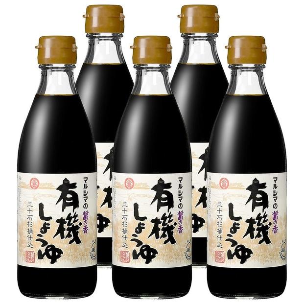 小豆島 丸島醤油 有機しょうゆ醤の香360ml 5本 