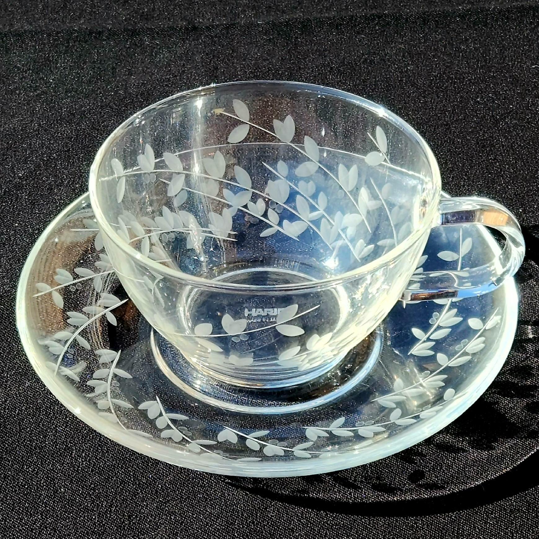 耐熱カップ＆ソーサー（透明）オリーブの恵み